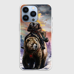 Чехол для iPhone 13 Pro с принтом Медведь ,  |  | Тематика изображения на принте: лес | медведь | мишка | патриот | россия | я русский