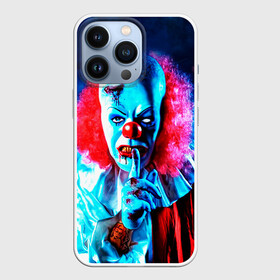 Чехол для iPhone 13 Pro с принтом Клоун ,  |  | Тематика изображения на принте: halloween | злодей | злой | клоун | монстр | хэлоуин