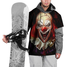 Накидка на куртку 3D с принтом Зомби клоун , 100% полиэстер |  | Тематика изображения на принте: halloween | злодей | злой | клоун | монстр | хэлоуин