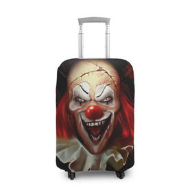 Чехол для чемодана 3D с принтом Зомби клоун , 86% полиэфир, 14% спандекс | двустороннее нанесение принта, прорези для ручек и колес | Тематика изображения на принте: halloween | злодей | злой | клоун | монстр | хэлоуин