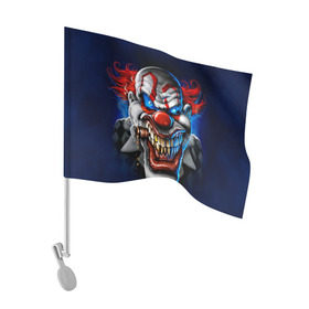 Флаг для автомобиля с принтом Клоун , 100% полиэстер | Размер: 30*21 см | halloween | злодей | злой | клоун | монстр | хэлоуин