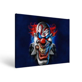 Холст прямоугольный с принтом Клоун , 100% ПВХ |  | halloween | злодей | злой | клоун | монстр | хэлоуин