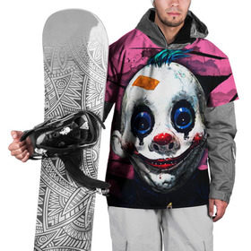 Накидка на куртку 3D с принтом Клоун , 100% полиэстер |  | Тематика изображения на принте: halloween | злодей | злой | клоун | монстр | хэлоуин