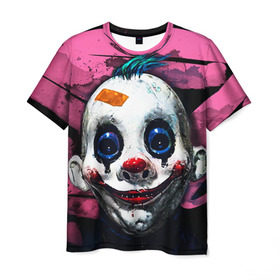 Мужская футболка 3D с принтом Клоун , 100% полиэфир | прямой крой, круглый вырез горловины, длина до линии бедер | halloween | злодей | злой | клоун | монстр | хэлоуин