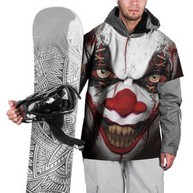 Накидка на куртку 3D с принтом Зомби клоун , 100% полиэстер |  | Тематика изображения на принте: halloween | злодей | злой | клоун | монстр | хэлоуин