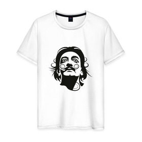 Мужская футболка хлопок с принтом Сальвадор Дали , 100% хлопок | прямой крой, круглый вырез горловины, длина до линии бедер, слегка спущенное плечо. | испанец | испанский живописец | один из самых известных представителей сюрреализма.сюрреализм | художник