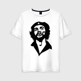 Женская футболка хлопок Oversize с принтом Че Гевара , 100% хлопок | свободный крой, круглый ворот, спущенный рукав, длина до линии бедер
 | che | cuba | гевара | куба | латиноамериканский революционер | че | чегевара