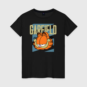 Женская футболка хлопок с принтом Garfield Radical , 100% хлопок | прямой крой, круглый вырез горловины, длина до линии бедер, слегка спущенное плечо | Тематика изображения на принте: garfield radical гарфилд кот