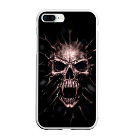 Чехол для iPhone 7Plus/8 Plus матовый с принтом Scary skull , Силикон | Область печати: задняя сторона чехла, без боковых панелей | skull | skulls | череп | черепа