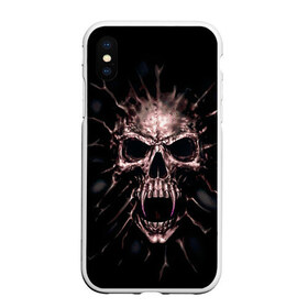 Чехол для iPhone XS Max матовый с принтом Scary skull , Силикон | Область печати: задняя сторона чехла, без боковых панелей | skull | skulls | череп | черепа