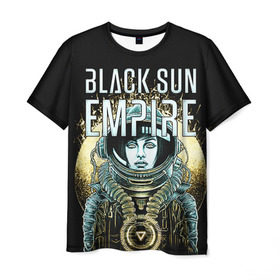 Мужская футболка 3D с принтом Black Sun Empire , 100% полиэфир | прямой крой, круглый вырез горловины, длина до линии бедер | empire