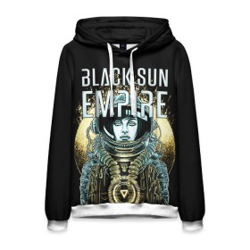 Мужская толстовка 3D с принтом Black Sun Empire , 100% полиэстер | двухслойный капюшон со шнурком для регулировки, мягкие манжеты на рукавах и по низу толстовки, спереди карман-кенгуру с мягким внутренним слоем. | Тематика изображения на принте: empire