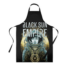 Фартук 3D с принтом Black Sun Empire , 100% полиэстер | общий размер — 65 х 85 см, ширина нагрудника — 26 см, горловина — 53 см, длина завязок — 54 см, общий обхват в поясе — 173 см. Принт на завязках и на горловине наносится с двух сторон, на основной части фартука — только с внешней стороны | empire