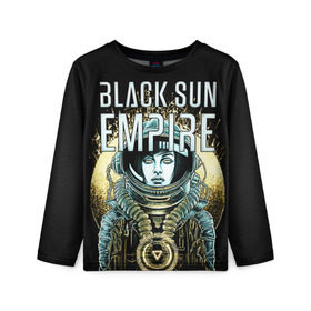 Детский лонгслив 3D с принтом Black Sun Empire , 100% полиэстер | длинные рукава, круглый вырез горловины, полуприлегающий силуэт
 | empire
