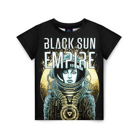 Детская футболка 3D с принтом Black Sun Empire , 100% гипоаллергенный полиэфир | прямой крой, круглый вырез горловины, длина до линии бедер, чуть спущенное плечо, ткань немного тянется | empire
