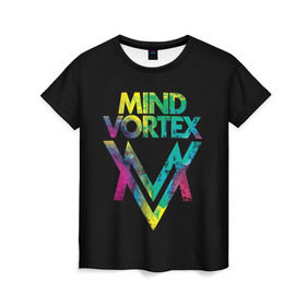 Женская футболка 3D с принтом MIND VORTEX , 100% полиэфир ( синтетическое хлопкоподобное полотно) | прямой крой, круглый вырез горловины, длина до линии бедер | and | dnb | drumm | mind | pirate | station | vortex | бэйс | вортекс | драм | майнд | пиратская | станция