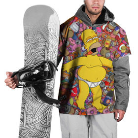 Накидка на куртку 3D с принтом Гомер , 100% полиэстер |  | Тематика изображения на принте: гомер