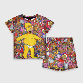 Детский костюм с шортами 3D с принтом Гомер ,  |  | гомер