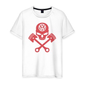 Мужская футболка хлопок с принтом Volkswagen , 100% хлопок | прямой крой, круглый вырез горловины, длина до линии бедер, слегка спущенное плечо. | vw volkswagen фольксваген