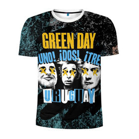 Мужская футболка 3D спортивная с принтом Green Day , 100% полиэстер с улучшенными характеристиками | приталенный силуэт, круглая горловина, широкие плечи, сужается к линии бедра | green day | rock | грин дей | рок