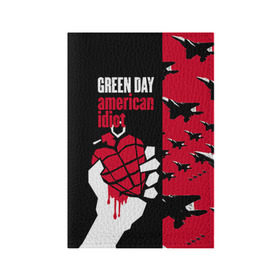 Обложка для паспорта матовая кожа с принтом Green Day , натуральная матовая кожа | размер 19,3 х 13,7 см; прозрачные пластиковые крепления | green day | rock | грин дей | рок