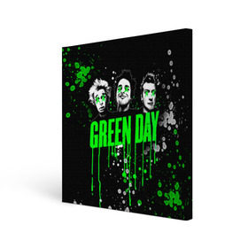 Холст квадратный с принтом Green Day , 100% ПВХ |  | green day | rock | грин дей | рок