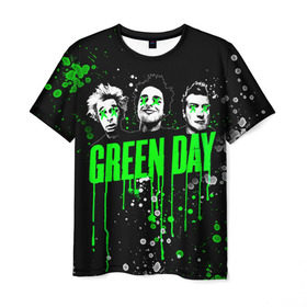 Мужская футболка 3D с принтом Green Day , 100% полиэфир | прямой крой, круглый вырез горловины, длина до линии бедер | Тематика изображения на принте: green day | rock | грин дей | рок