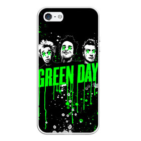 Чехол для iPhone 5/5S матовый с принтом Green Day , Силикон | Область печати: задняя сторона чехла, без боковых панелей | green day | rock | грин дей | рок