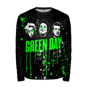 Мужской лонгслив 3D с принтом Green Day , 100% полиэстер | длинные рукава, круглый вырез горловины, полуприлегающий силуэт | green day | rock | грин дей | рок