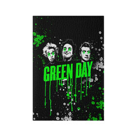 Обложка для паспорта матовая кожа с принтом Green Day , натуральная матовая кожа | размер 19,3 х 13,7 см; прозрачные пластиковые крепления | Тематика изображения на принте: green day | rock | грин дей | рок