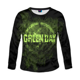 Женский лонгслив 3D с принтом Green Day , 100% полиэстер | длинные рукава, круглый вырез горловины, полуприлегающий силуэт | green day | rock | грин дей | рок