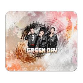 Коврик прямоугольный с принтом Green Day , натуральный каучук | размер 230 х 185 мм; запечатка лицевой стороны | green day | rock | грин дей | рок