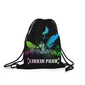 Рюкзак-мешок 3D с принтом Linkin Park , 100% полиэстер | плотность ткани — 200 г/м2, размер — 35 х 45 см; лямки — толстые шнурки, застежка на шнуровке, без карманов и подкладки | linkin park | rock | линкин парк | рок