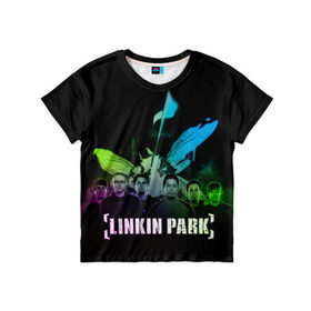 Детская футболка 3D с принтом Linkin Park , 100% гипоаллергенный полиэфир | прямой крой, круглый вырез горловины, длина до линии бедер, чуть спущенное плечо, ткань немного тянется | linkin park | rock | линкин парк | рок
