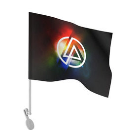 Флаг для автомобиля с принтом Linkin Park , 100% полиэстер | Размер: 30*21 см | linkin park | rock | линкин парк | рок