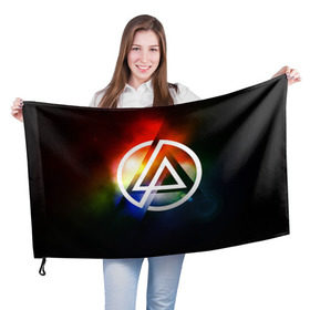Флаг 3D с принтом Linkin Park , 100% полиэстер | плотность ткани — 95 г/м2, размер — 67 х 109 см. Принт наносится с одной стороны | linkin park | rock | линкин парк | рок