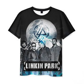 Мужская футболка 3D с принтом Linkin Park , 100% полиэфир | прямой крой, круглый вырез горловины, длина до линии бедер | linkin park | rock | линкин парк | рок