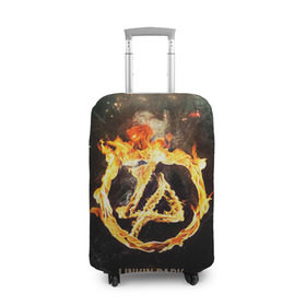 Чехол для чемодана 3D с принтом Linkin Park , 86% полиэфир, 14% спандекс | двустороннее нанесение принта, прорези для ручек и колес | linkin park | rock | линкин парк | рок