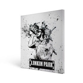 Холст квадратный с принтом Linkin Park , 100% ПВХ |  | linkin park | rock | линкин парк | рок