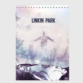 Скетчбук с принтом Linkin Park , 100% бумага
 | 48 листов, плотность листов — 100 г/м2, плотность картонной обложки — 250 г/м2. Листы скреплены сверху удобной пружинной спиралью | linkin park | rock | линкин парк | рок