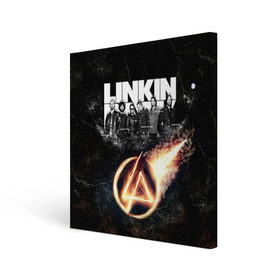 Холст квадратный с принтом Linkin Park , 100% ПВХ |  | linkin park | rock | линкин парк | рок