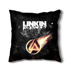 Подушка 3D с принтом Linkin Park , наволочка – 100% полиэстер, наполнитель – холлофайбер (легкий наполнитель, не вызывает аллергию). | состоит из подушки и наволочки. Наволочка на молнии, легко снимается для стирки | linkin park | rock | линкин парк | рок