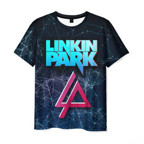 Мужская футболка 3D с принтом Linkin Park , 100% полиэфир | прямой крой, круглый вырез горловины, длина до линии бедер | linkin park | rock | линкин парк | рок