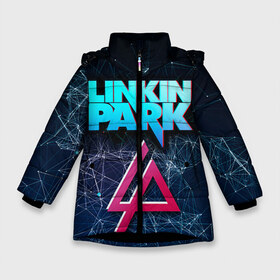 Зимняя куртка для девочек 3D с принтом Linkin Park , ткань верха — 100% полиэстер; подклад — 100% полиэстер, утеплитель — 100% полиэстер. | длина ниже бедра, удлиненная спинка, воротник стойка и отстегивающийся капюшон. Есть боковые карманы с листочкой на кнопках, утяжки по низу изделия и внутренний карман на молнии. 

Предусмотрены светоотражающий принт на спинке, радужный светоотражающий элемент на пуллере молнии и на резинке для утяжки. | linkin park | rock | линкин парк | рок