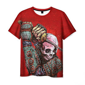 Мужская футболка 3D с принтом Скелет , 100% полиэфир | прямой крой, круглый вырез горловины, длина до линии бедер | скелет