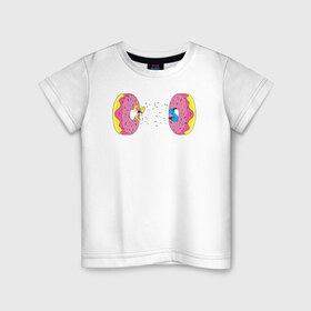 Детская футболка хлопок с принтом Donut Portal , 100% хлопок | круглый вырез горловины, полуприлегающий силуэт, длина до линии бедер | Тематика изображения на принте: 