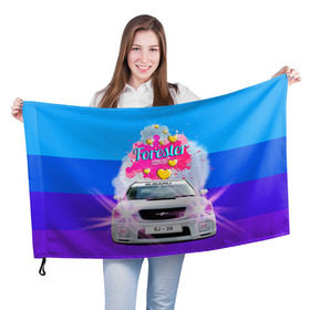 Флаг 3D с принтом Subaru Forester Sti II M , 100% полиэстер | плотность ткани — 95 г/м2, размер — 67 х 109 см. Принт наносится с одной стороны | forester | jdm | sti | subaru