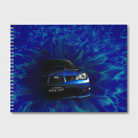 Альбом для рисования с принтом Subaru , 100% бумага
 | матовая бумага, плотность 200 мг. | impreza | jdm | sti | subaru | wrx