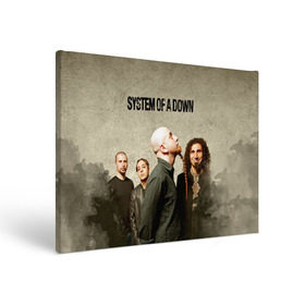 Холст прямоугольный с принтом System of a Down , 100% ПВХ |  | hard rock | metal | rock | serj | system of a down | tankian | метал | рок | систем | танкян | хардрок