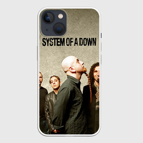 Чехол для iPhone 13 с принтом System of a Down ,  |  | hard rock | metal | rock | serj | system of a down | tankian | метал | рок | систем | танкян | хардрок